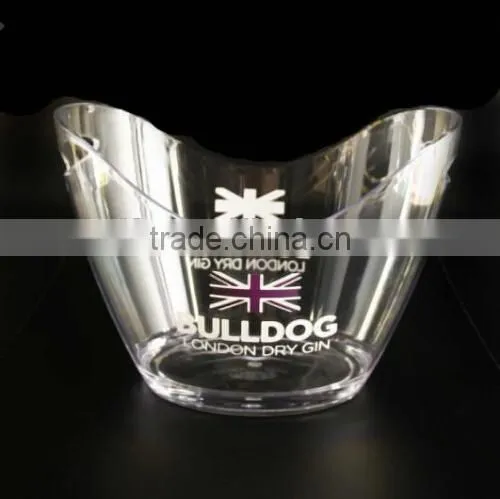 oval shape smirnoff acrylic led ice bucket for wholesale