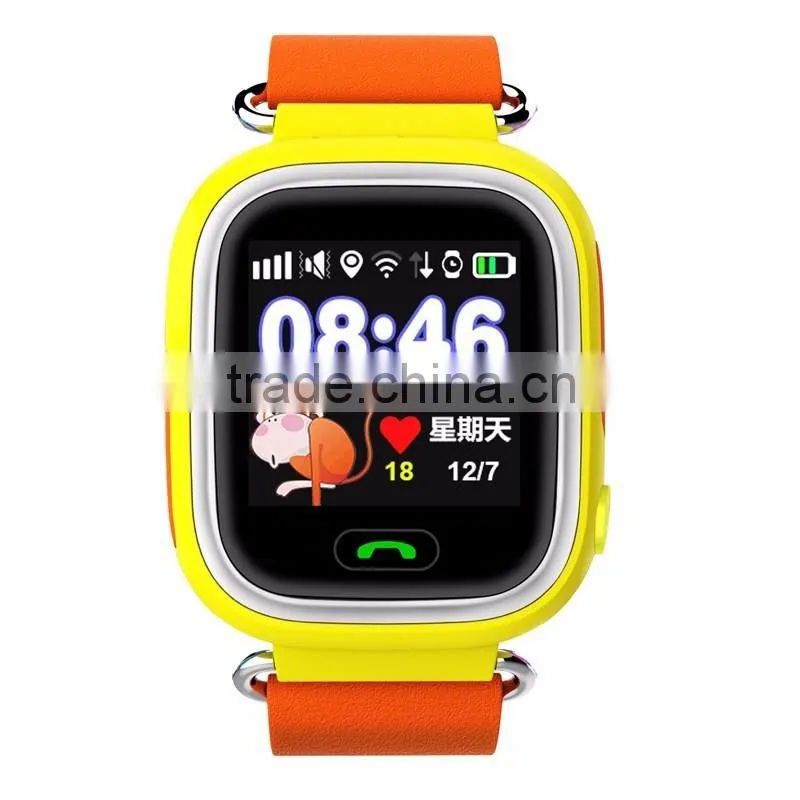 Hot Q90 Touch Screen WIFI Positioning Smart Watch Children SOS Call Locator Finder Device Tracker Kid Safe Anti Lost Monitor