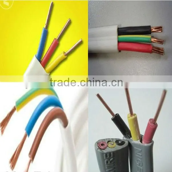 pvc coated 3 core flat wire