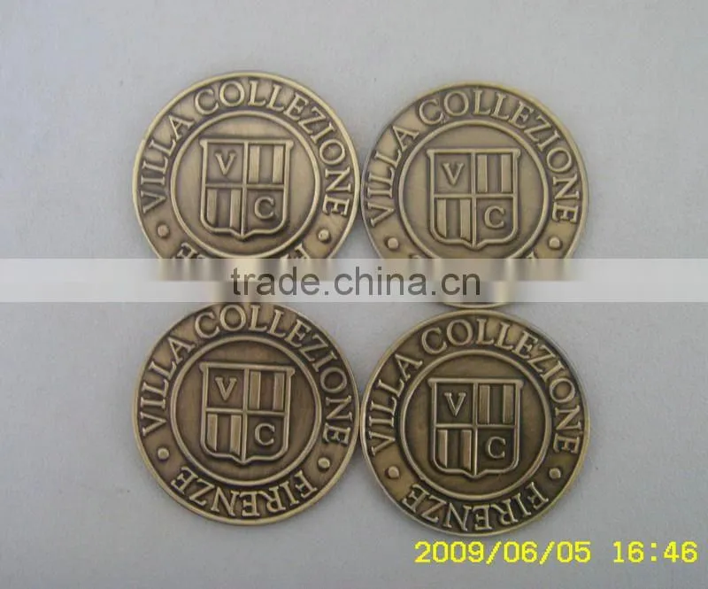 Custom commemorative souvenir coin medallion,metal zinc alloy coin,memory silver medal coin