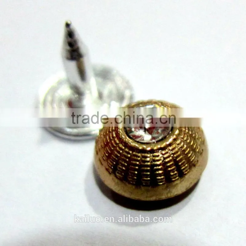 bright rose gold stone rivet for jeans
