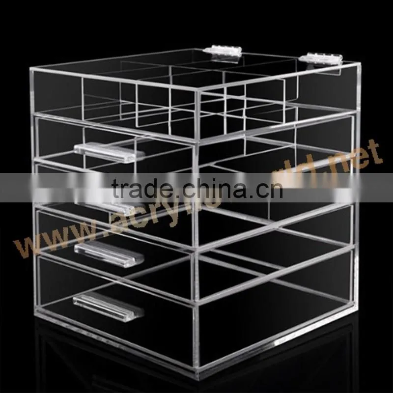 acrylic organizers for makeup/acrylic 5 drawers box/acrylic 6 drawer organizer
