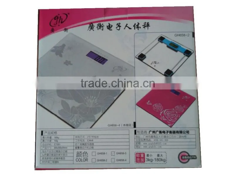 2016 Body Fat Weighing scale of High Precision 180kg