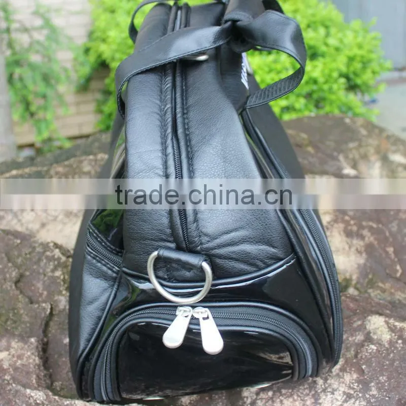 High quality pu leather golf boston bag set