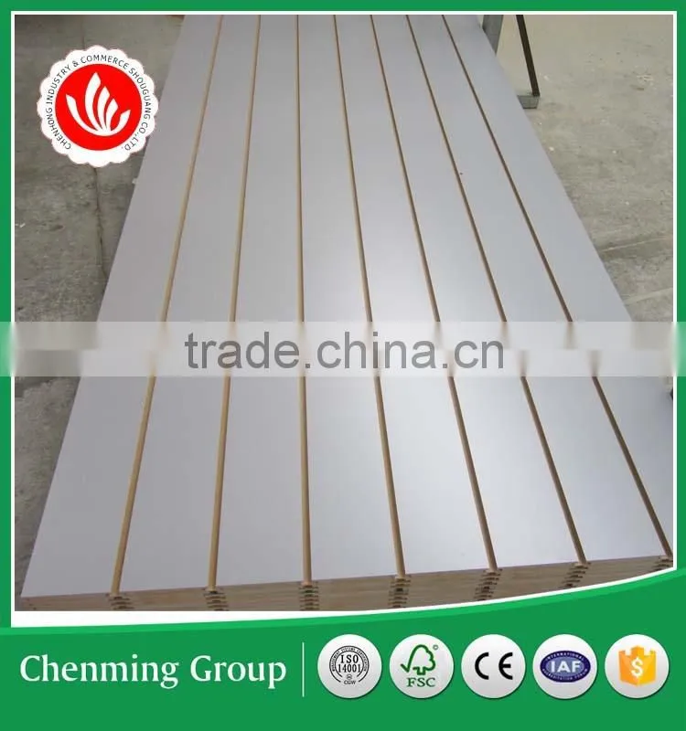 melamine slotted MDF panels