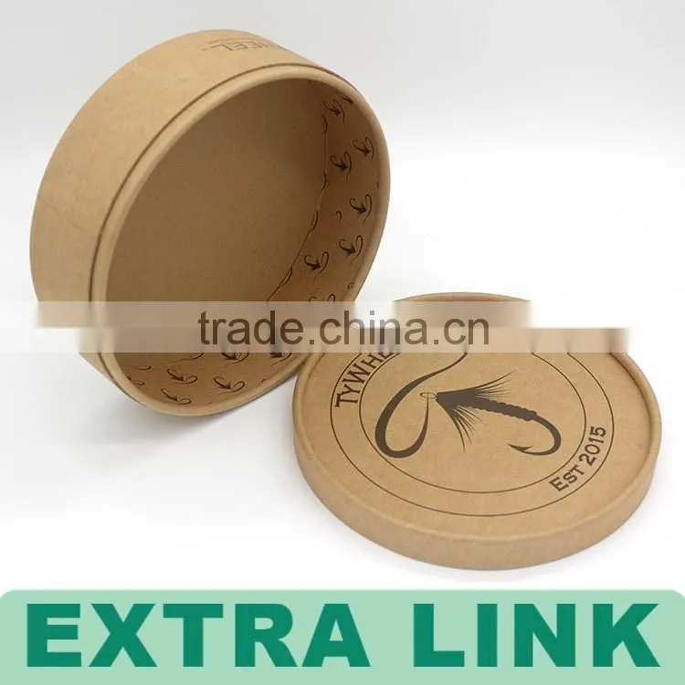 China Alibaba Supplier Customized Logo Wacth Box Round Krfat Paper Box Watch Packaging Box