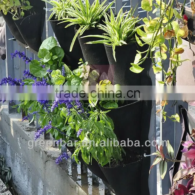 12 pockets vertical garden bag wall grow bag designed for vertical wall project