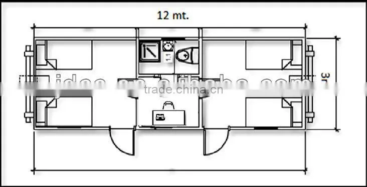 Sandwich panel steel structure container house ISO9001:2000
