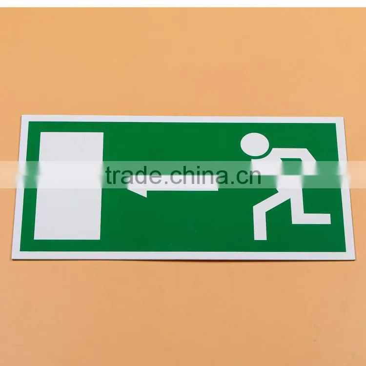 Emergency PVC Exit Safety Sign