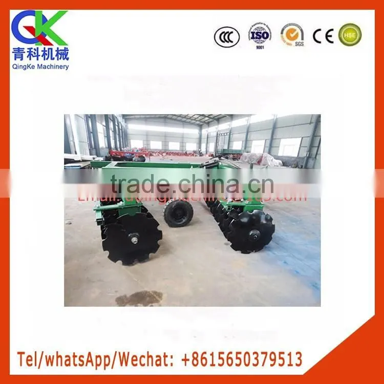 Traction type hydraulic offset harrow used for hard Soil