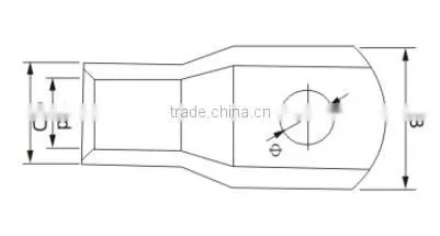 HEIGHT HOT SALE DATA copper tube terminals/Tinned Ring Type Cable Lug with the best sell