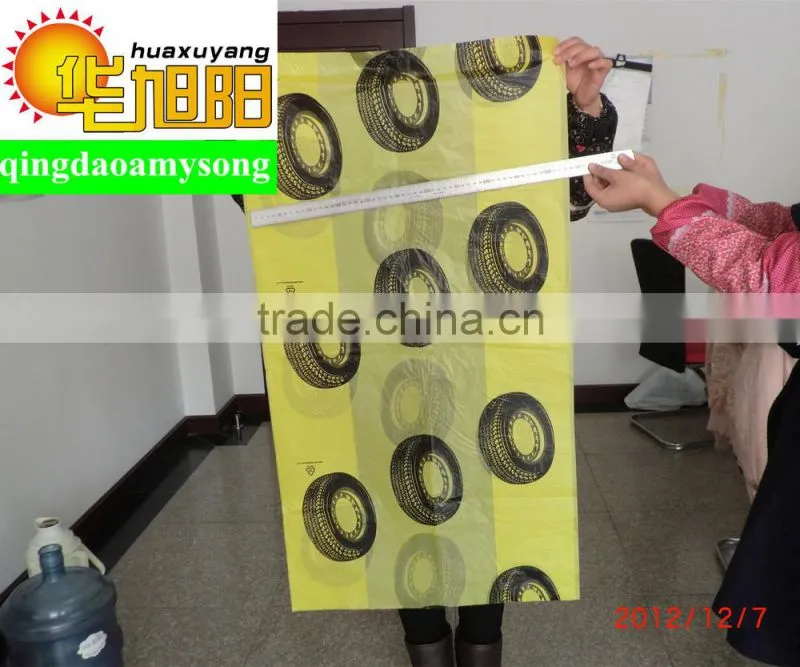 WHOLESALE! printed Plastic Tyre rubbish Bags on roll to protect tyre