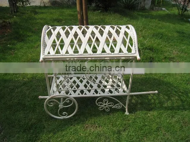 Vintage Wrought Irons Antirust Metal Antique Outdoor Decorative Garden Flower Planter Stand
