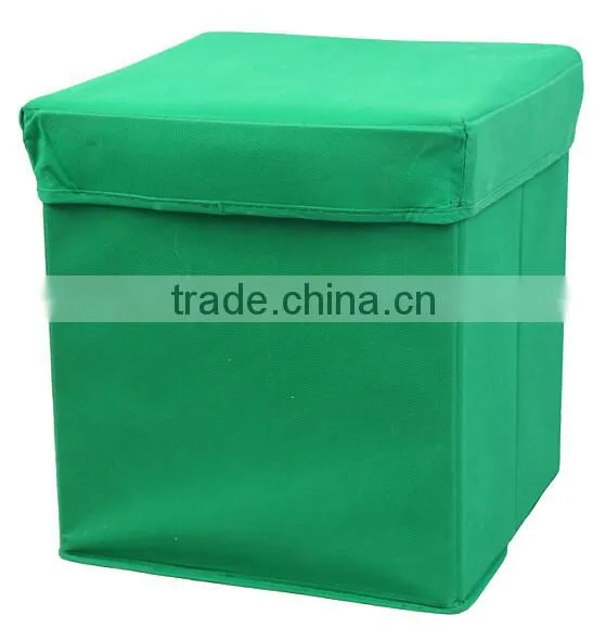 Folding Storage Ottoman With Grid For Little Gift Interlayer