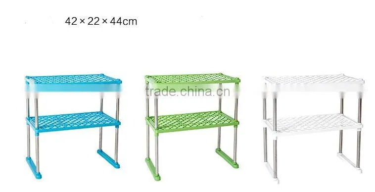 Mix color Stock Layer 2 Steel Tub Multifunction Combined Storage Rack