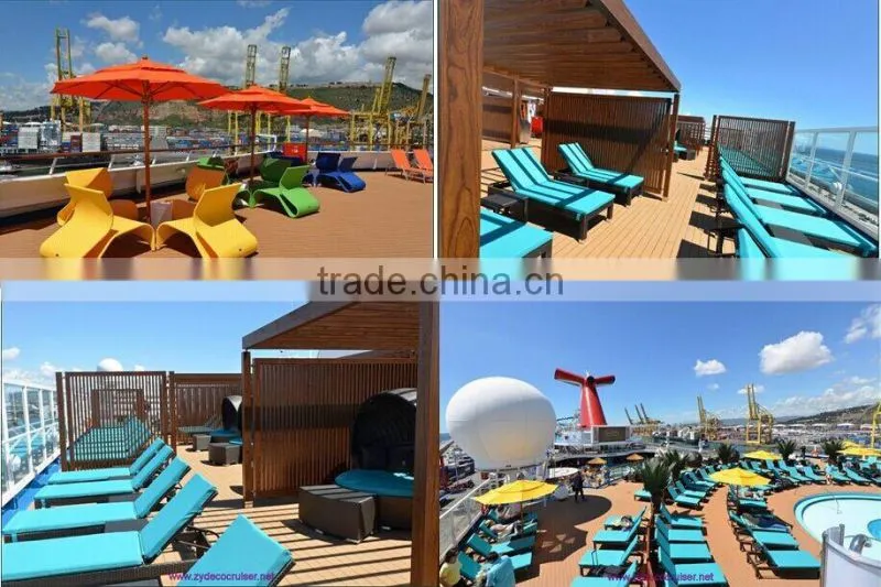 Garden powder coating frame Lounge with fabirc