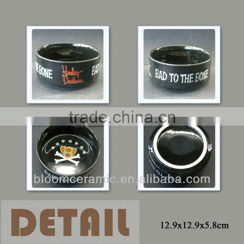 Black hot selling enamel dog bowls