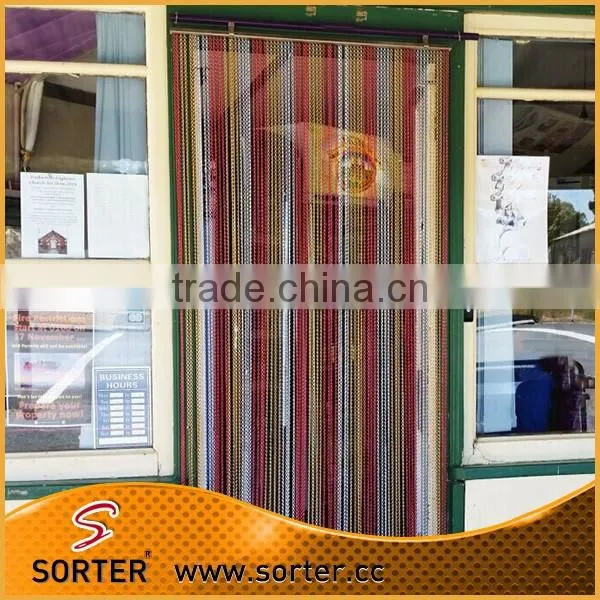 Colourful double jack chain metal hook link chain curtains