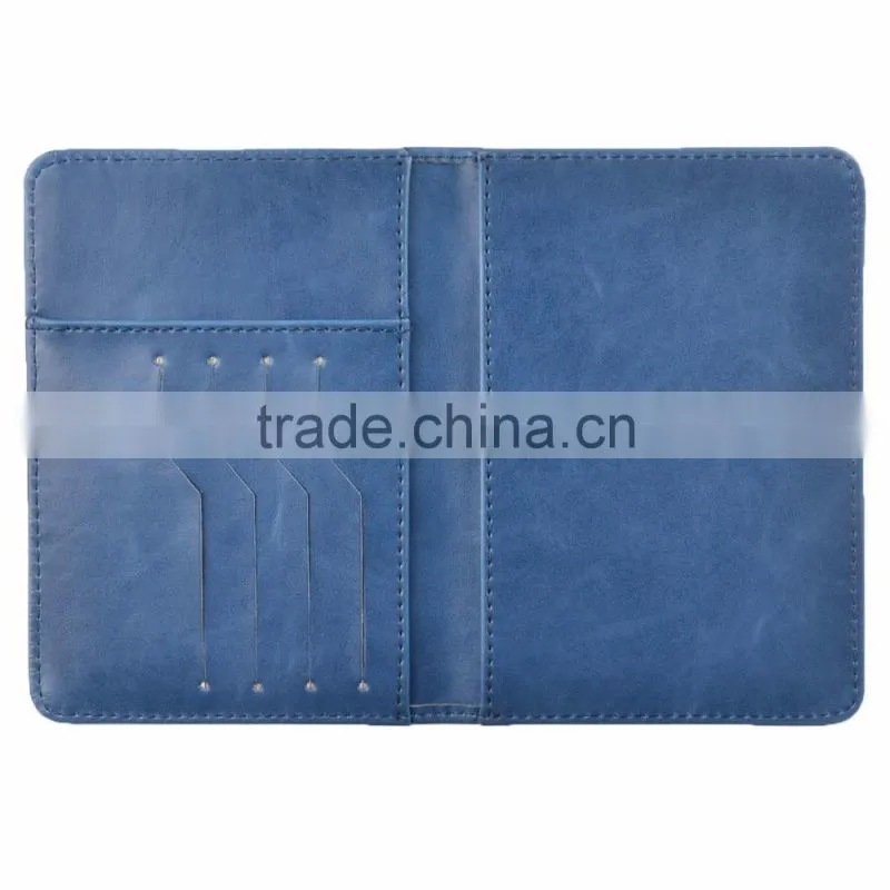 Wholesale custom high quality leather travel rfid passport holder