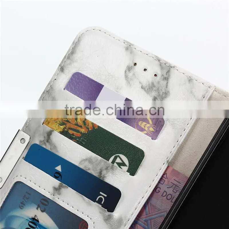 Noble design high quality marble PU card bumper/pocket cell phone case for Huawei