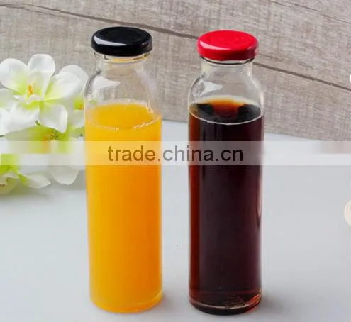 480ml glass juice milk bottle with metal cap
