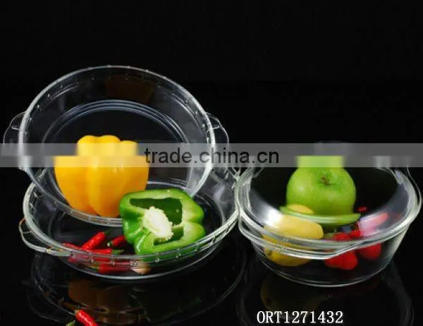 High Quality Clear glass fruit bowl with glass lid