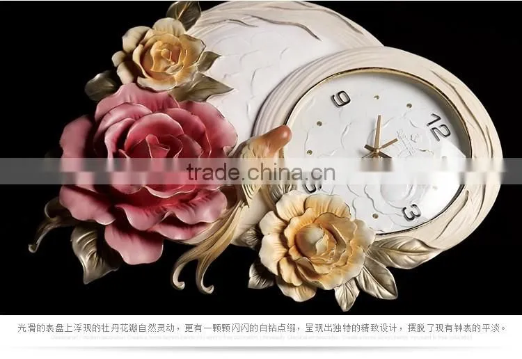 M11A Momoda Living room Creative modern hanging fancy elegant 3D flower wall clock quiet quartz decoration large wall clock