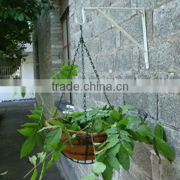 window coconut fiber hanging flower basket