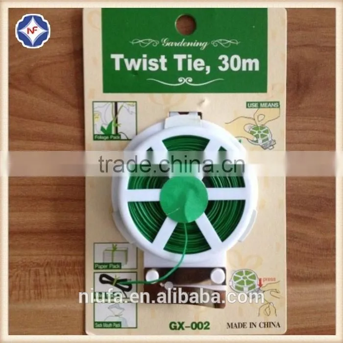 green twist tie garden supplies twist tie plant tie made in China