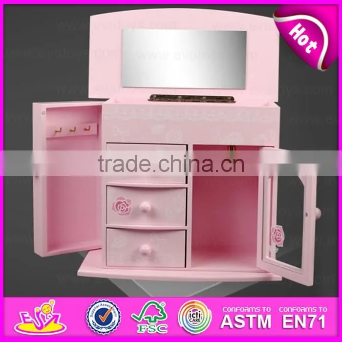 Handmade lovely wooden jewelry organizer W09E018-S