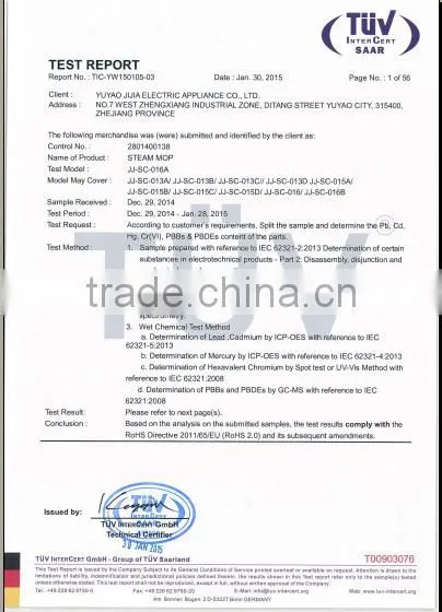 Manufacture simple fashinal design multifunction 1500w steam mop