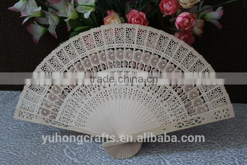 Fragrance wood fan for promotion