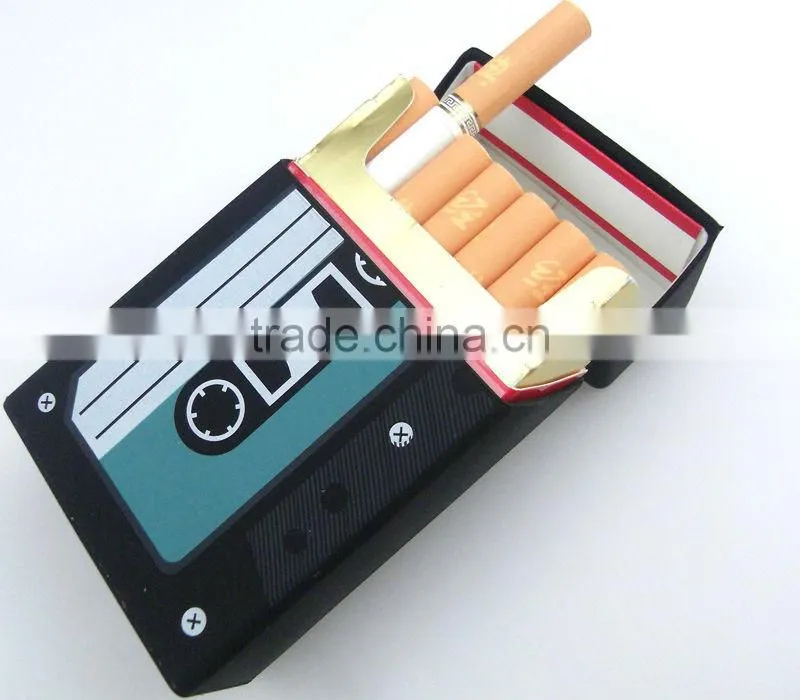 Vintage Silver/Silicone Aluminum Cigarette Cases Wallet(FDA)