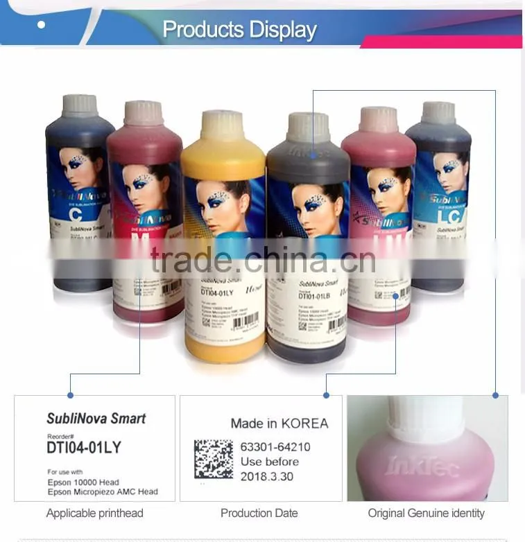 Wholesale price korea original quality neon heat transfer sublimation ink