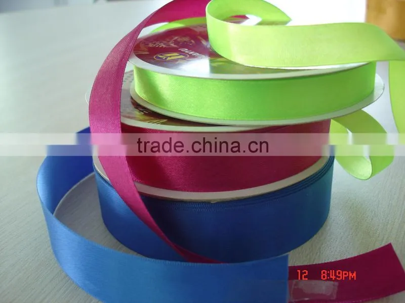 paper packing and plastic core satin ribbon