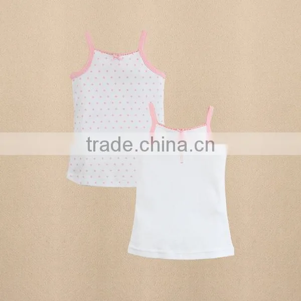 MOM AND BAB Baby Clothes Factory Design Knitted Baby Girls Vest 100% cotton