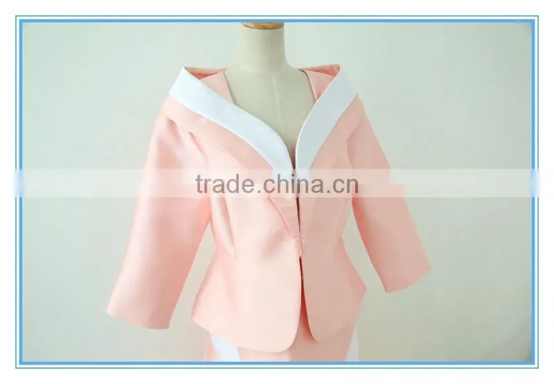 Elegant Skirt Sets Pink Color Combination Wholesale Church Suits For Ladies