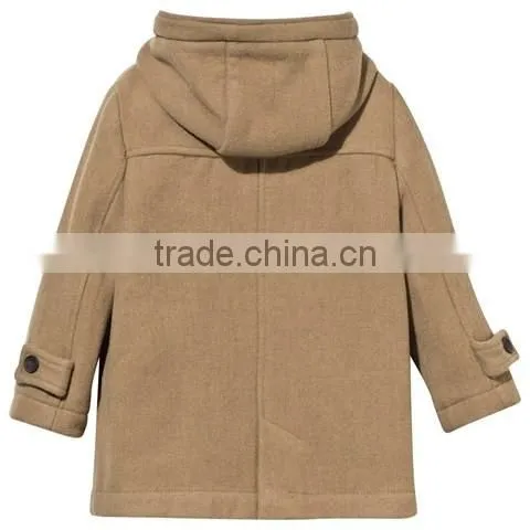 Winter Cotton Coat Hooded Parka Girl Clothing Kids with Hook Buttons Fastening