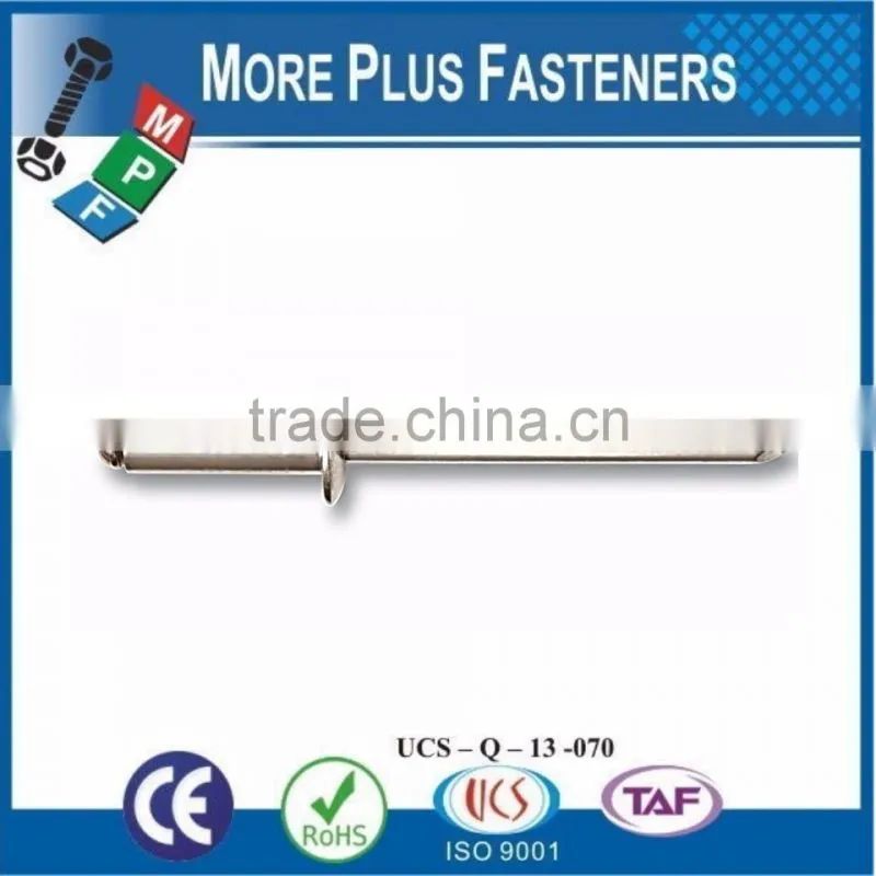 Made in Taiwan Aluminum Large Flange Anodized Stainless Steel Blind Rivet