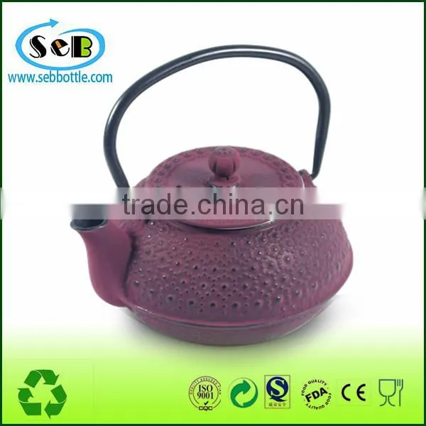 Embossed flower Cast Iron teapot for good tea/Koodee Metal
