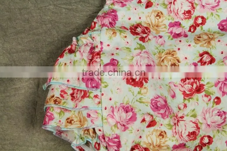Cotton Toddler Jumpsuit Floral Printed Baby Girl's Romper