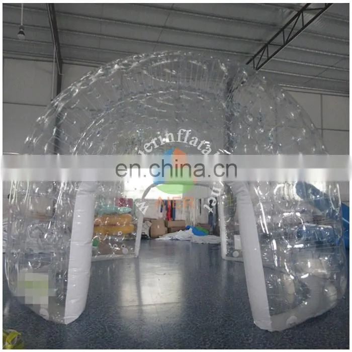 5m Diameter cheap colourless inflatable dome tent for sale