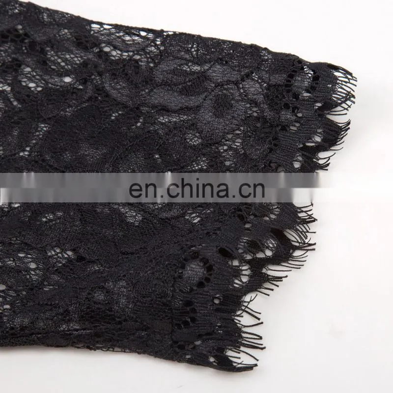 Belle Poque Womens Ladies Wedding Bridal Bridesmaid 3/4 Sleeve Black Lace Shrug Bolero BP000319-1