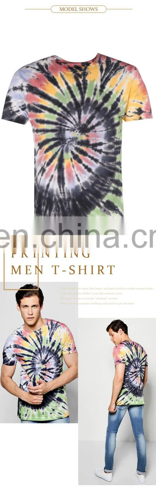 High quality summer short sleeve printing man casual t shirt