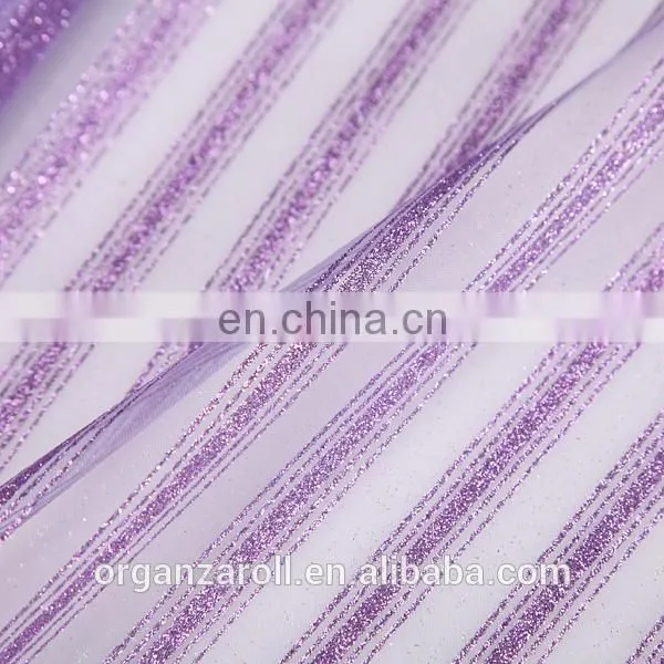 purple crystal organza rolls for flower wrapping