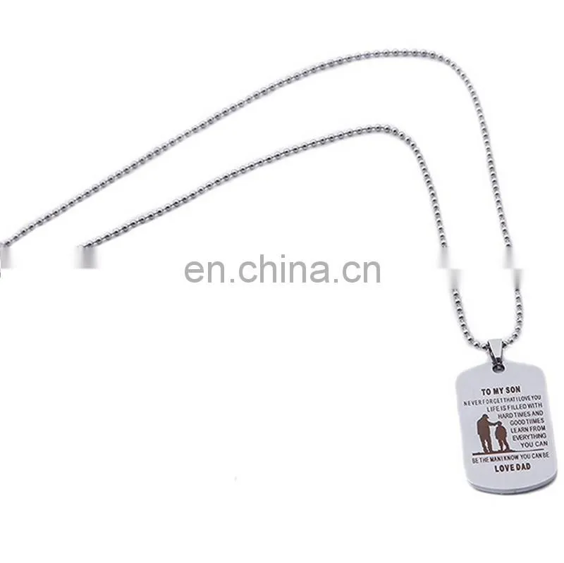 Wholesale cheap custom shape silver metal dog tag