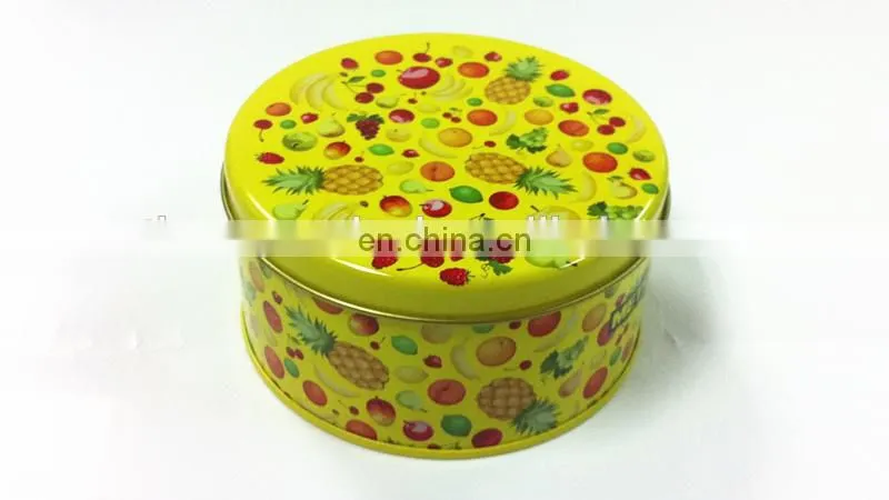 Small Round Decorative Tin Box