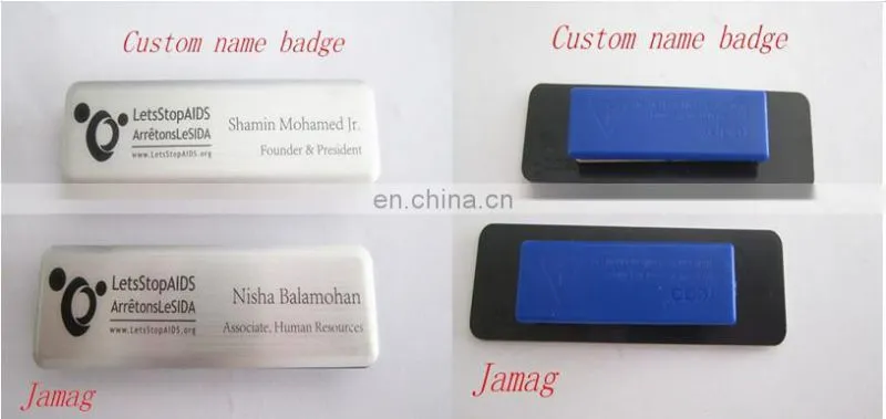 Plastic Name Badge/Tag with Pin Magnet