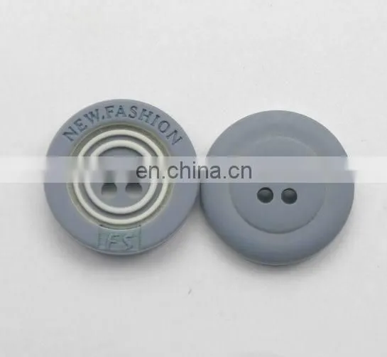 Custom logo engraved 4 hole resin buttons for garment