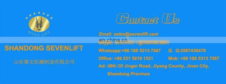7LGTJZ Shandong SevenLift cheap scissor hydraulic battery auto ladder automobile elevators lift